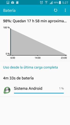 duración de la batería en Android 6.0 
