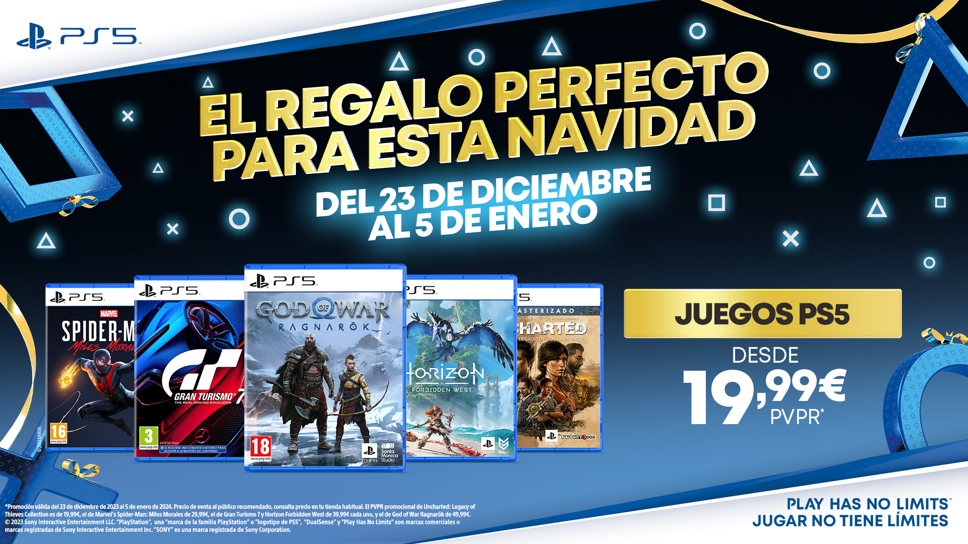 Las ofertas de Navidad 2023 llegan a PlayStation® España con grandes