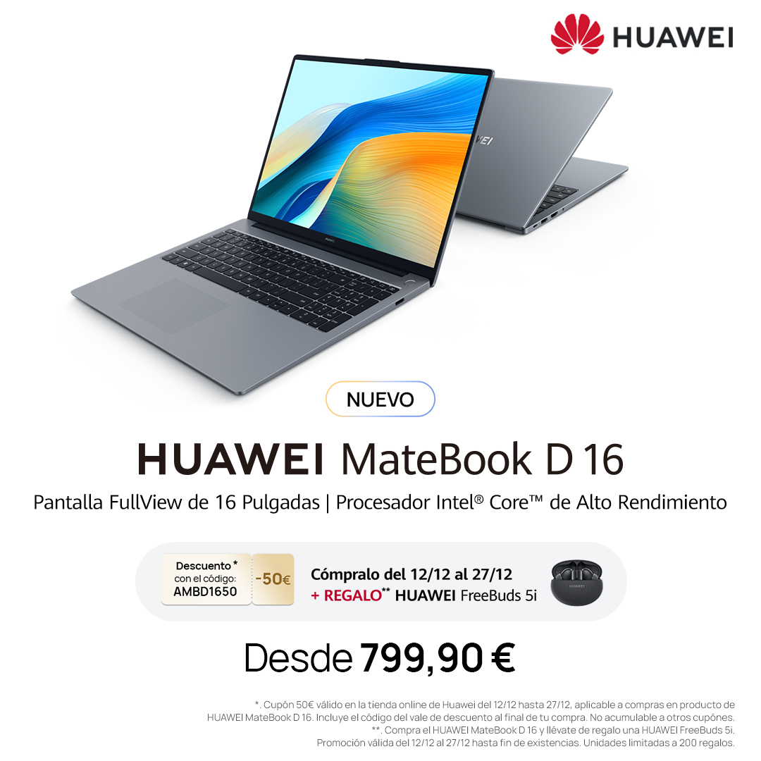 HUAWEI presenta HUAWEI MateBook D 16 2024 el nuevo PC de alto