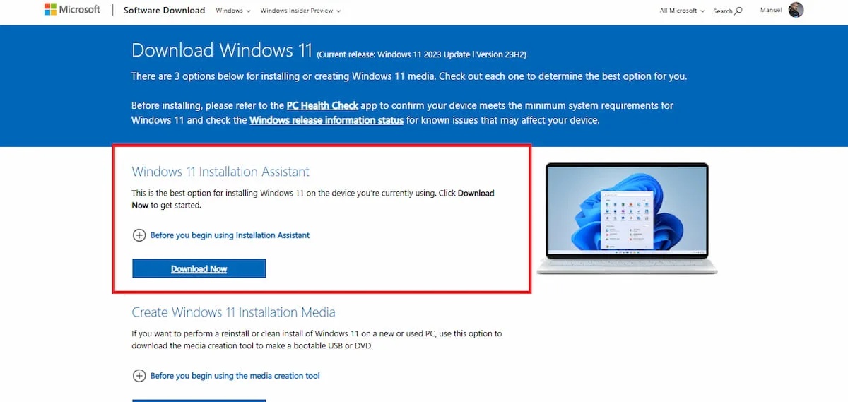 Cómo instalar la actualización Windows 11 24H2 desde la herramienta de creación de medios